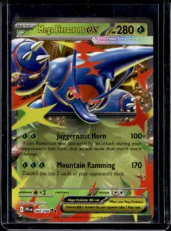 2025 Pokemon Phantasmal Flames Mega Heracross ex Double Rare #004/094 - Image 1
