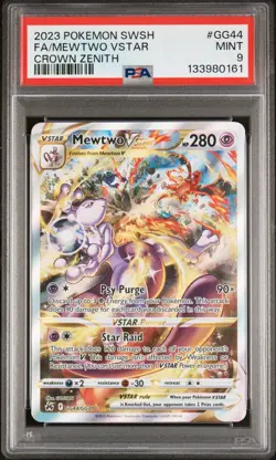Mewtwo Gg44 Charizard SWSH262 VStar Pokemon Crown Zenith PSA 9 Sequential Set - Image 2
