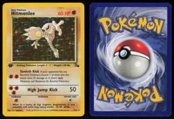Hitmonlee 7/62 Rare Fossil Holo 1st Edition Pokemon - Image 3