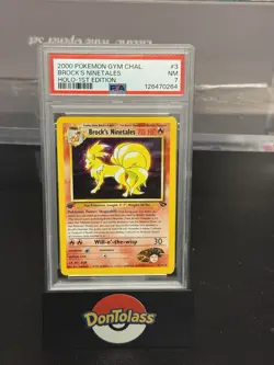 PSA 7 Brock's Ninetales 3/132 Holo Rare 1st Edition - Gym Challenge - Pokemon - Image 1
