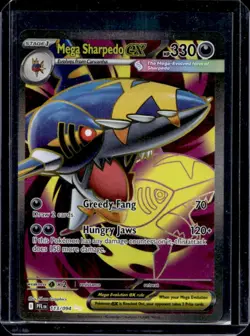 2025 Pokemon Phantasmal Flames Mega Sharpedo ex Ultra Rare #113/094 - Image 1