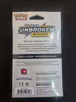 Pokemon Sun & Moon Unbroken Bonds 3-Pack Hanger Box Brand New Factory Sealed TCG - Image 4