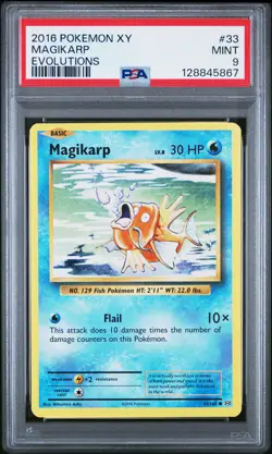 2016 POKEMON XY EVOLUTIONS #33 MAGIKARP PSA 9 - Image 1