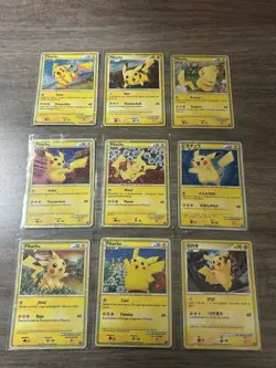 2010 Pokemon TCG - Pikachu World Collection Promos Set Of 9 (PWCP) - Image 1