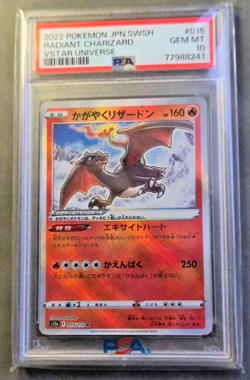 PSA 10 GEM MINT 2022 POKEMON JAPANESE SW SH VSTAR UNIVERSE 015 RADIANT CHARIZARD - Image 1