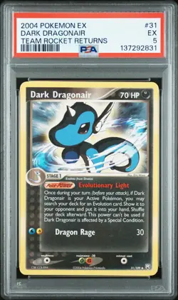 2004 POKEMON EX TEAM ROCKET RETURNS #31 DARK DRAGONAIR PSA 5 - Image 1
