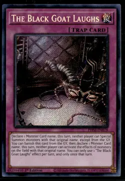 Yu-Gi-Oh! The Black Goat Laughs Secret Rare PHNI-EN078 - Image 1