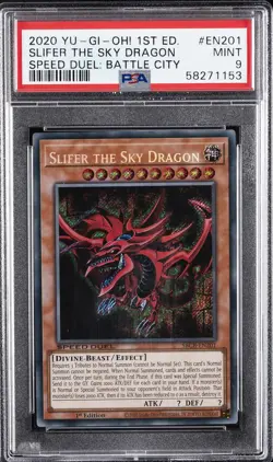 2020 YU-GI-OH SPEED DUEL BATTLE CITY BOX 1ST EDITION SLIFER THE SKY DRAGON PSA 9 - Image 1