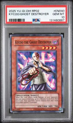 2025 YU-GI-OH! RP02-RETRO PACK 2 #EN040 KYCOO THE GHOST DESTROYER PSA 10 - Image 1