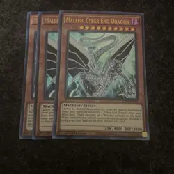 Yugioh! 3x MALEFIC CYBER END DRAGON GFP2-EN101 ULTRA Yu-Gi-Oh! - Image 1