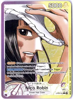 ULTRA RARE ALT ART LOW POP CUSTOM ONE PIECE!!! Nico Robin HOLOFOIL Leader - Image 1