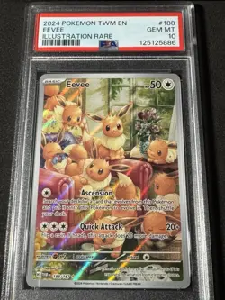 PSA 10 Eevee 188/167 Twilight Masquerade Illustration Rare Pokemon Card - Image 1