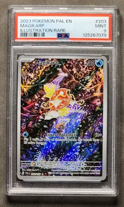 Pokemon TCG Magikarp Holo Card Paldea Evolved Illustration, Rare, PSA 9, 203/193 - Image 1