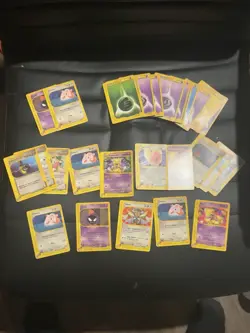 Pokemon TCG E-series Card Lot Expedition 28 Cards (LP-HP) Alakazam Gastly Abra - Image 3