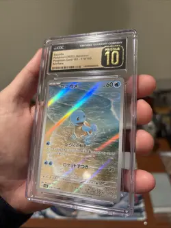 CGC 10 PRISTINE Squirtle 170/165 AR Art Rare 151 sv2a Japanese Pokemon Card 🔥 - Image 3
