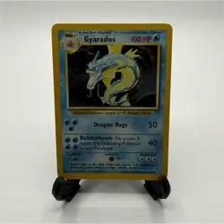Pokemon Gyarados Base Set Holo Rare 6/102 100 HP English Card 1999 - Image 1