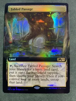 Fabled Passage (Extended Art) -FOIL NM MTG Magic 2021 M21 - Image 1