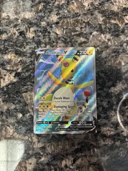 Pokemon Ampharos v Ultra Rare Vivid Voltage TCG Holo Foil Card 171/185 - Image 1