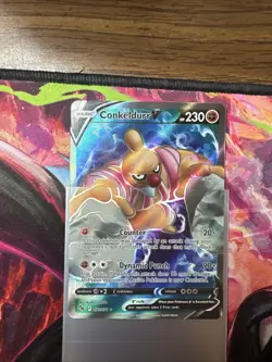 Pokemon TCG Conkeldurr v Full Art Holo Ultra Rare Card PSA 10 Pokemon Go 073/078 - Image 5