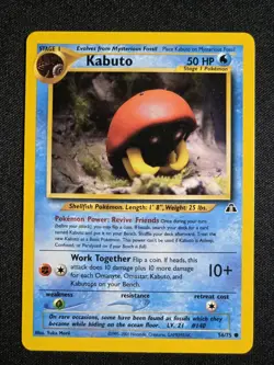 Kabuto 56/75 Neo Discovery Rare Vintage Pokemon Card - Image 1