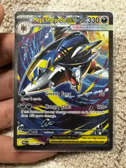 Mega Sharpedo ex 127/094 Me02: Phantasmal Flames Holo + 16 additional holo cards - Image 1