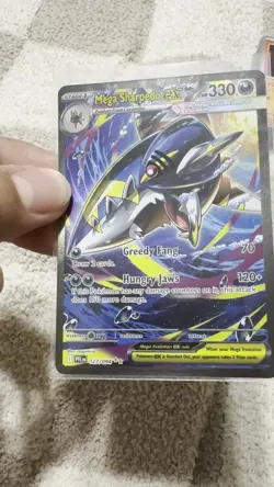 Mega Sharpedo ex 127/094 Me02: Phantasmal Flames Holo + 16 additional holo cards - Image 2