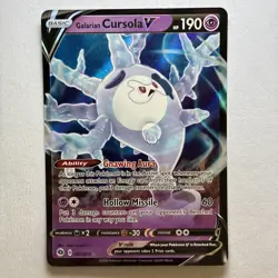 Pokemon TCG Galarian Cursola v Champion's Path Holo Ultra Rare Card 021/073 - Image 1