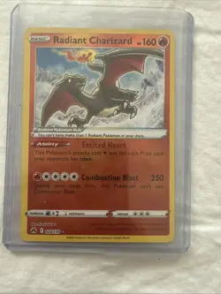 Radiant Charizard 020/159 - Pokemon TCG Crown Zenith Radiant Rare Holo- NM Card - Image 1