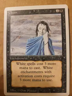 Gloom Third 3rd Edition Revised MTG Magic Black (Dan Frazier) LP BULK DISCOUNT - Image 1