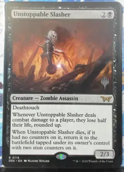Unstoppable Slasher 0119 Duskmourn Promo stamped NM - Image 1