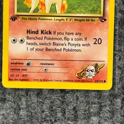 Vintage Pokemon Gym Heroes Blaine's Ponyta 1st Edition 64/132 Common NM/Mint - Image 4