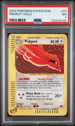 2002 Pokemon Expedition Set Pidgeot Holo #23/165 PSA 7 Pokemon TCG - Image 1
