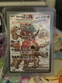 Pokemon TCG Hoopa EX Full Art Ultra Rare Holo Card 226/182 Paradox Rift - Image 1