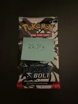 Heavy 22.75g Pokemon TCG SV 10.5 Black Bolt Booster Pack Sealed! - Image 3