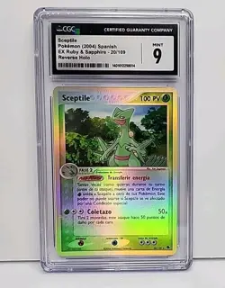 Sceptile 20/109 Rare Reverse Holo Ex Ruby & Sapphire SPANISH Pokemon Card CGC 9 - Image 1