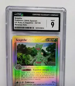 Sceptile 20/109 Rare Reverse Holo Ex Ruby & Sapphire SPANISH Pokemon Card CGC 9 - Image 2