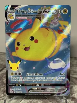 Flying Pikachu VMAX 007/025 - Pokemon 25th Anniversary Celebrations Holo - NM - Image 1