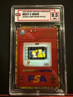 MISTY & BROCK AUTHENTIC 35MM FILM FRAME CELL FROM POKEMON THE MOVIE RARE CG 9.5 - Image 1