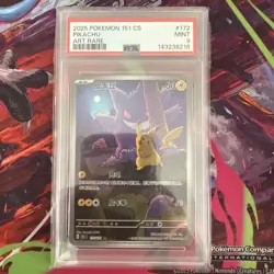 2025 POKEMON SIMPLIFIED CHINESE 151 COLL 151 ART RARE #172 GENGAR PIKACHU PSA 9 - Image 3