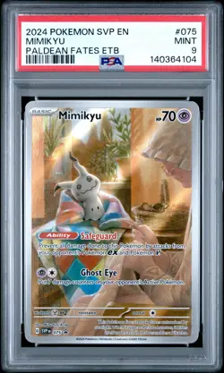 2024 POKEMON SVP EN-SV BLACK STAR PROMO #075 MIMIKYU PSA 9 - Image 1