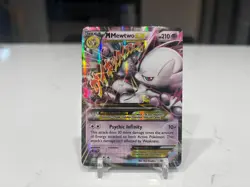 ULTRA RARE Mega M Mewtwo EX 64/162 XY Breakthrough Pokemon TCG Holo Foil - LP - Image 1