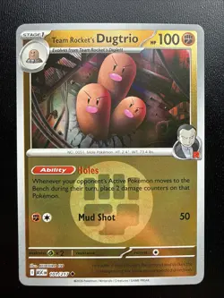 FREE SHIPPING ASCENDED HEROES DUGTRIO FIGHTING ENERGY PATTERN 101/217 POKEMON - Image 1