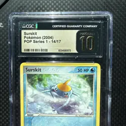 Pokemon TCG Surskit 14/17 2004 Pop Series 1 CGC PRISTINE 10 - Image 3