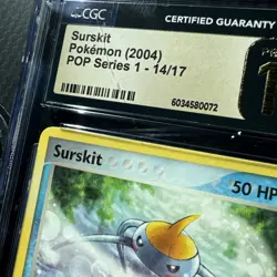 Pokemon TCG Surskit 14/17 2004 Pop Series 1 CGC PRISTINE 10 - Image 4