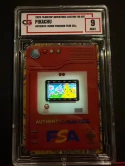PIKACHU AUTHENTIC 35MM FILM FRAME CELL FROM POKEMON THE MOVIE RARE CG 9 - Image 1