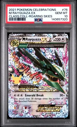 2021 POKEMON CELEBRATIONS CLASSIC COLLECTION #76 M RAYQUAZA EX PSA 10 - Image 1