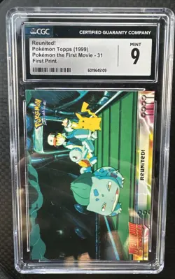 Reunited! #31 First Print Pokemon the First Movie 1999 Topps CGC MINT 9 - Image 1