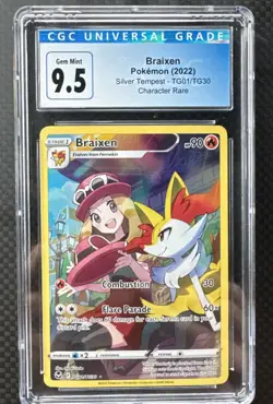 Pokemon Braixen Full Art Holo #TG01/TG30 Silver Tempest 2022 - CGC 10 Gem Mint - Image 1