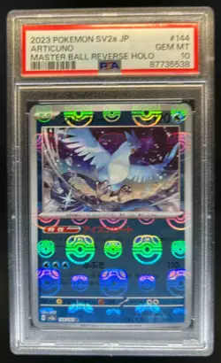 2023 Pokemon SV 151 Articuno Reverse Holo Masterball #144/165 PSA 10 - Image 1