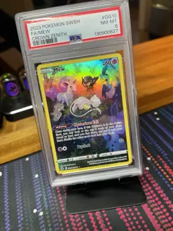 2023 POKEMON SWORD & SHIELD CROWN ZENITH #GG10 FULL ART/MEW PSA 8 - Image 1